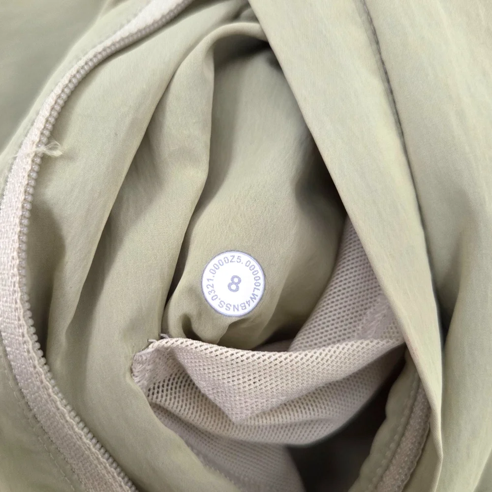 Lululemon Evergreen Anorak Packable Jacket Pullover Womens 8 Green Windbreaker - Picture 16 of 16